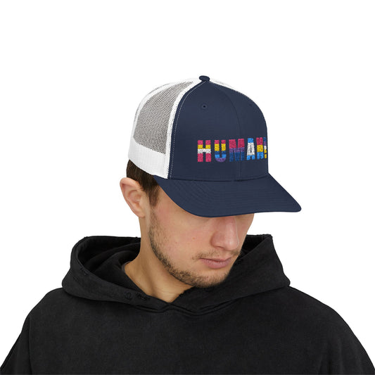 HUMAN - Snapback Trucker Hat (Embroidered)