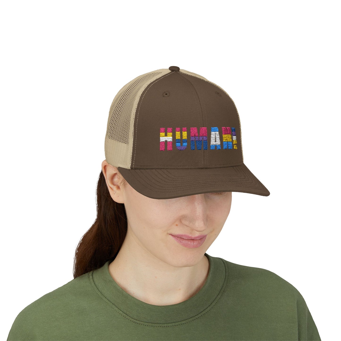 HUMAN - Snapback Trucker Hat (Embroidered)