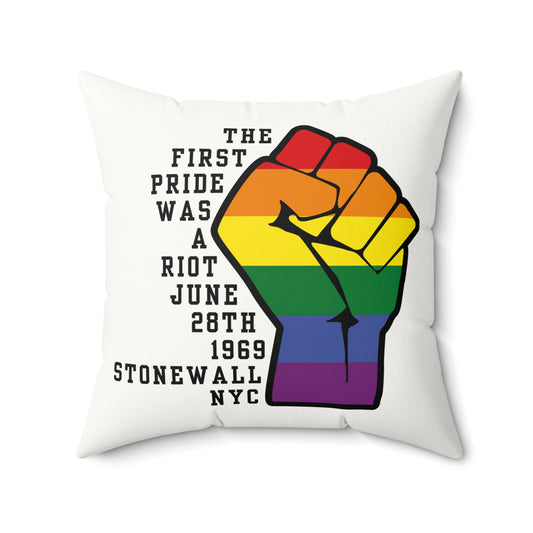 First Pride *Resistant Heart* - Faux Suede Pillow (Indoor)