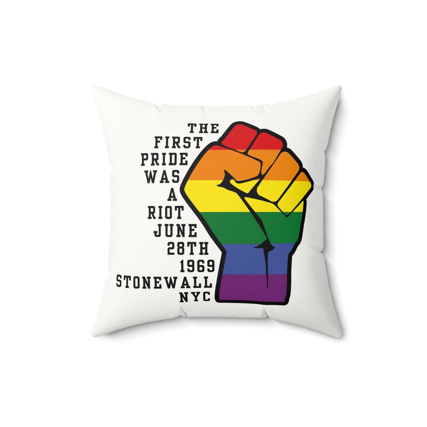 First Pride *Resistant Heart* - Faux Suede Pillow (Indoor)