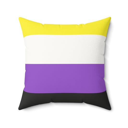 Non-Binary - Faux Suede Pillow (Indoor)