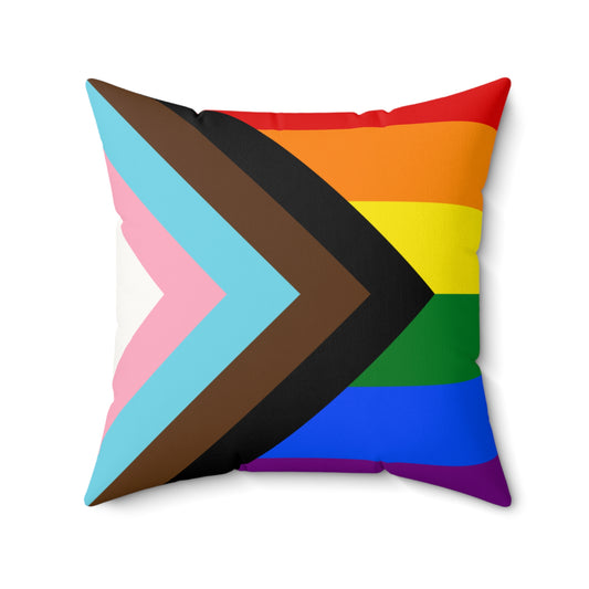 Progressive Pride - Faux Suede Pillow (Indoor)