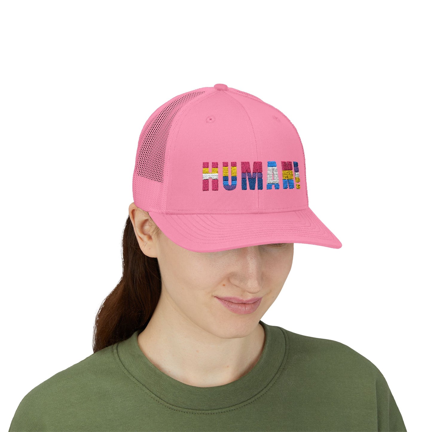 HUMAN - Snapback Trucker Hat (Embroidered)