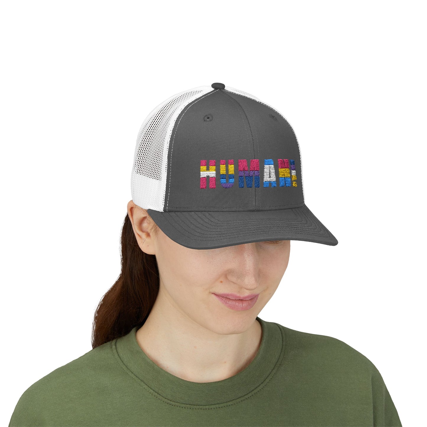 HUMAN - Snapback Trucker Hat (Embroidered)
