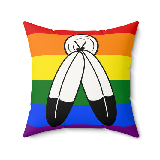 Two Spirit - Faux Suede Pillow (Indoor)