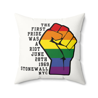 First Pride *Resistant Heart* - Faux Suede Pillow (Indoor)