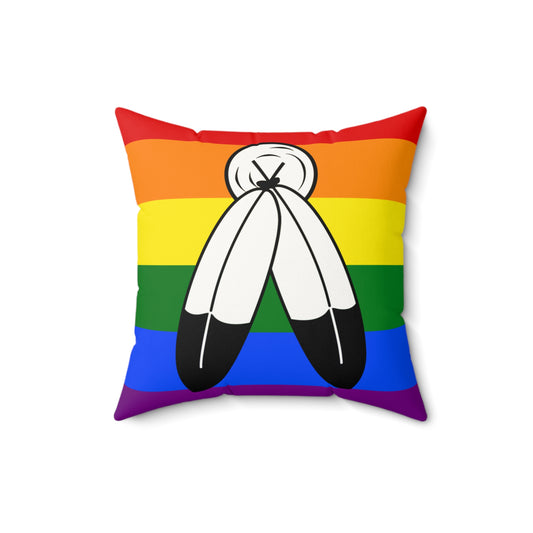Two Spirit - Faux Suede Pillow (Indoor)