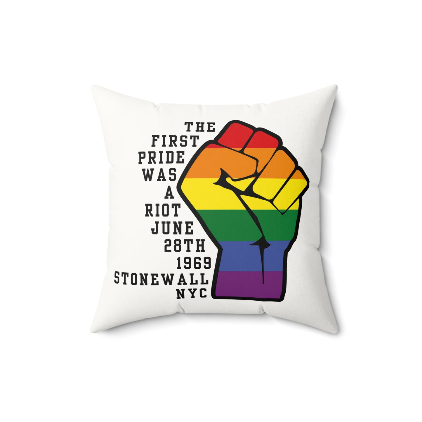 First Pride *Resistant Heart* - Faux Suede Pillow (Indoor)