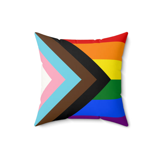 Progressive Pride - Faux Suede Pillow (Indoor)